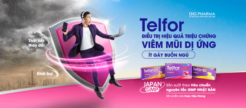 Telfor là thuốc hỗ trợ điều trị dị ứng hiệu quả và ít gây ra tình trạng buồn ngủ